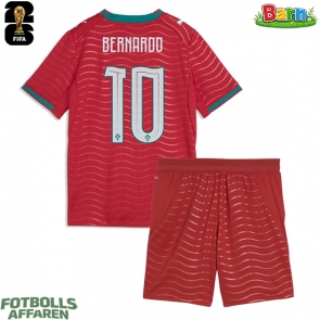 Portugal Bernardo Silva #10 Hemmaställ Barn VM 2026 Kortärmad (+ Korta byxor)